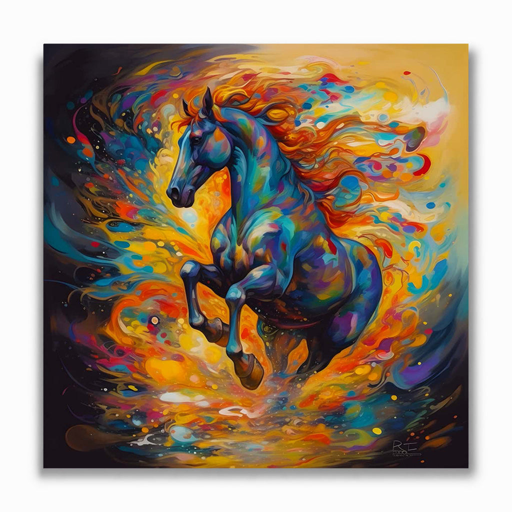 Malen nach Zahlen - Galoppierendes Pferd