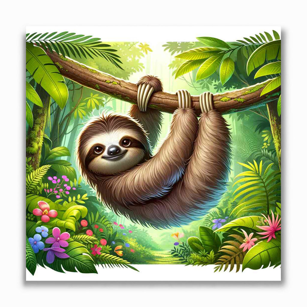 Malen nach Zahlen - Gelassener Dschungeltraum