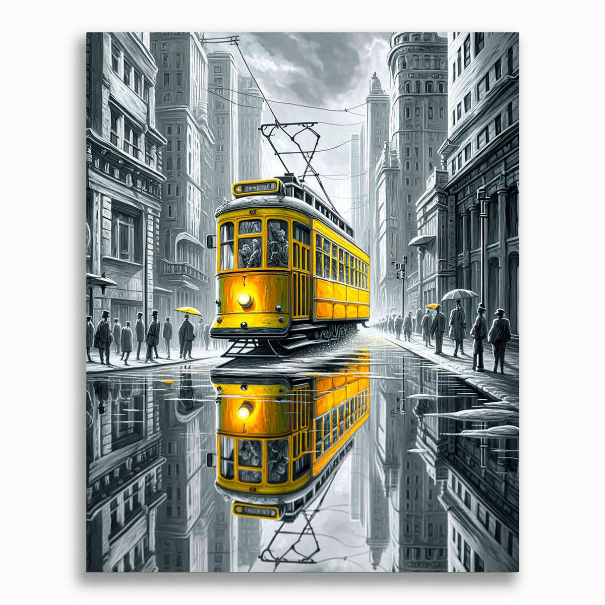 Malen nach Zahlen - Gelbe Tram