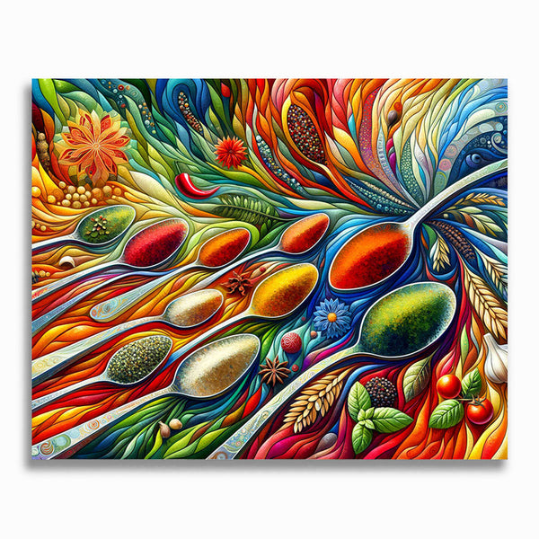 Malen nach Zahlen - Gewürzregenbogen