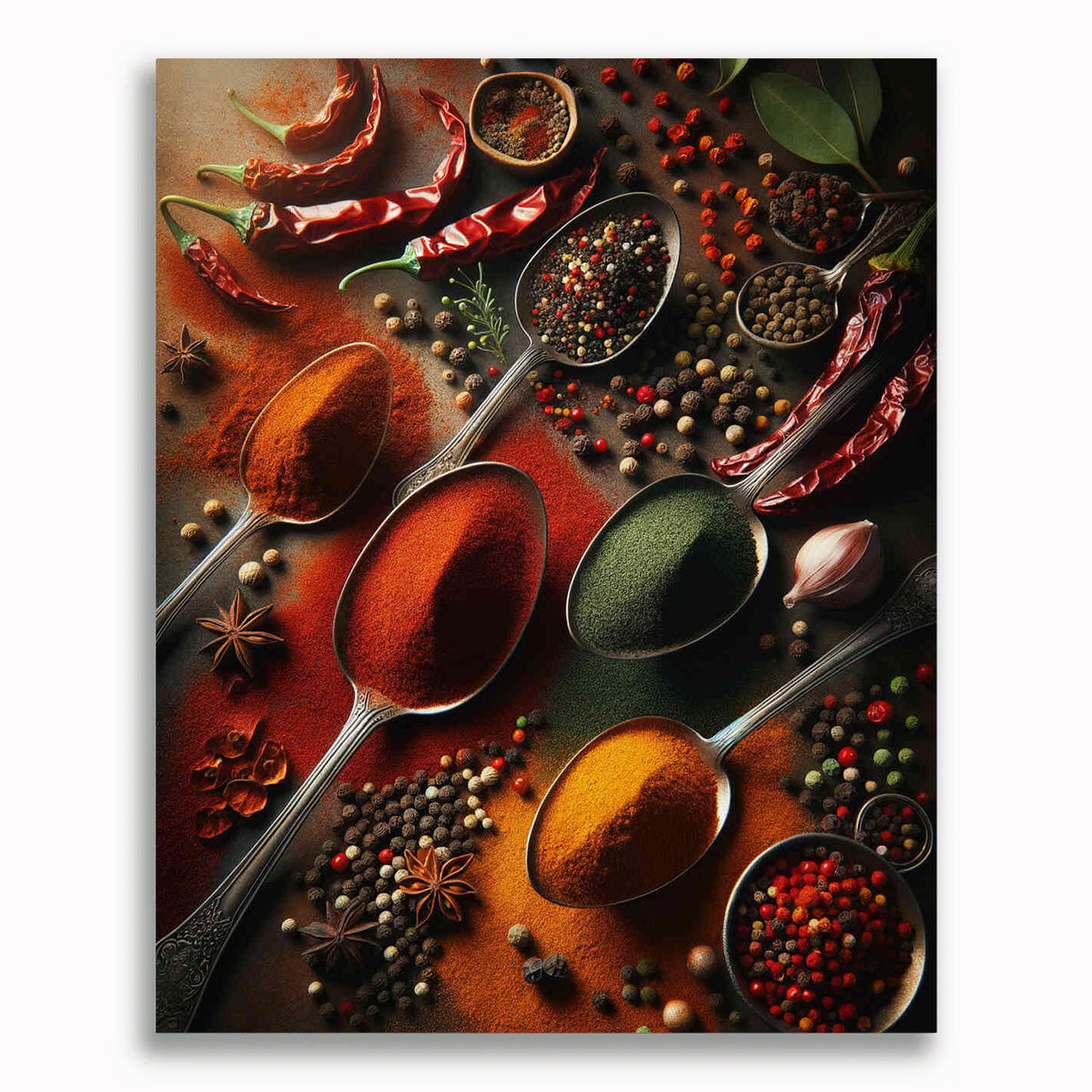 Malen nach Zahlen - Gewürzvielfalt auf dem Löffel