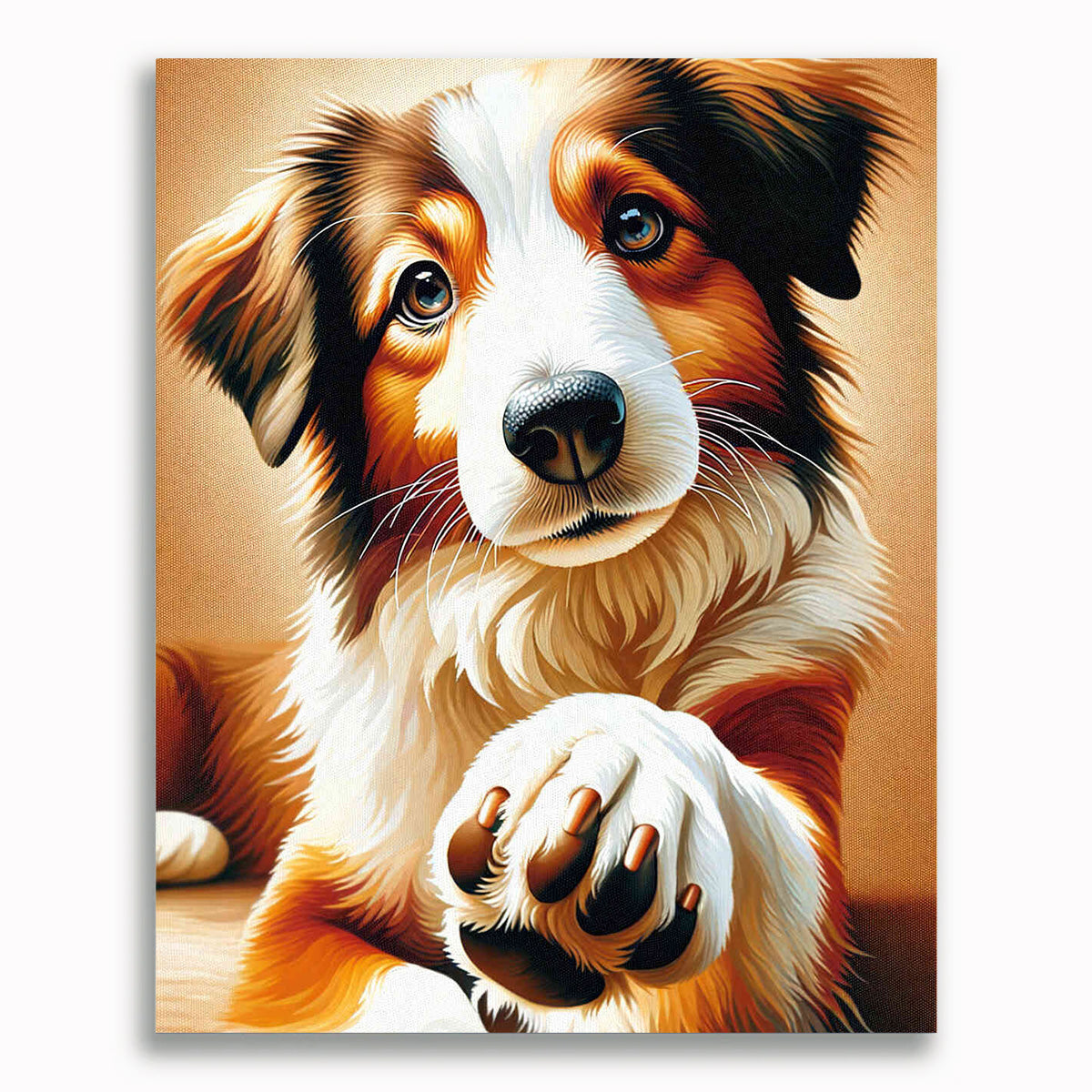 Malen nach Zahlen - Gib Pfötchen, Hund