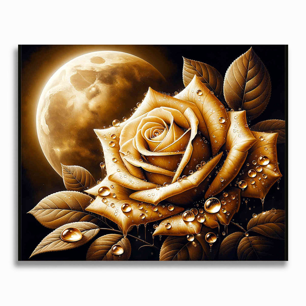 Malen nach Zahlen - Goldene Rose Wasser