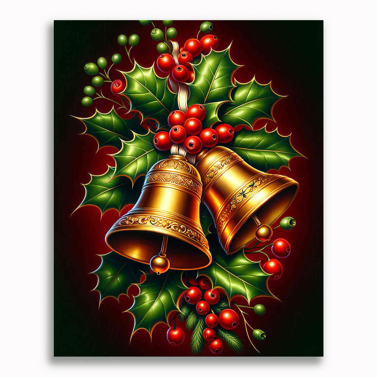 Malen nach Zahlen - Goldene Weihnachtsglocken