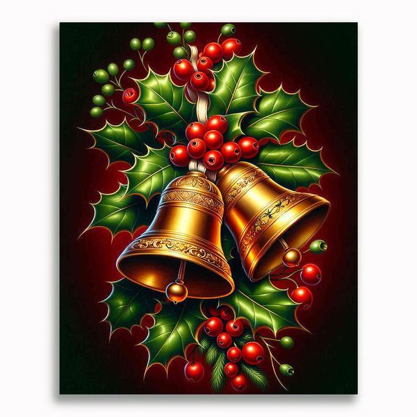 Malen nach Zahlen - Goldene Weihnachtsglocken