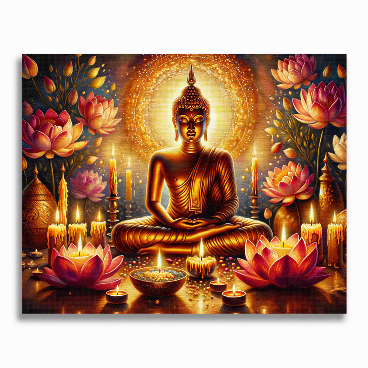Malen nach Zahlen - Goldener Buddha