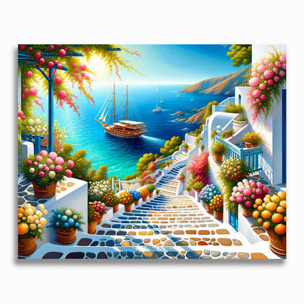 Malen nach Zahlen - Griechische Treppen