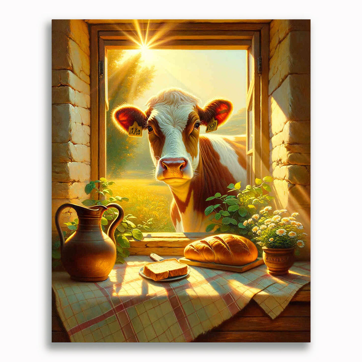 Malen nach Zahlen - Gutenmorgen Kuh