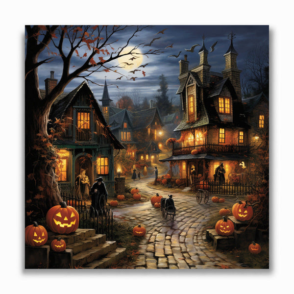 Malen nach Zahlen - Halloween-Dorfgeheimnis