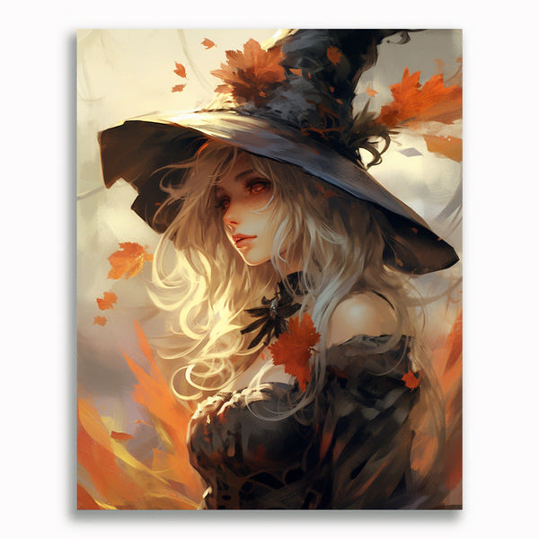 Malen nach Zahlen - Halloween Hexe