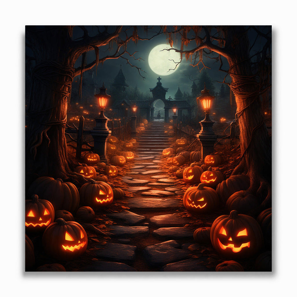 Malen nach Zahlen - Halloween Lichtermeer