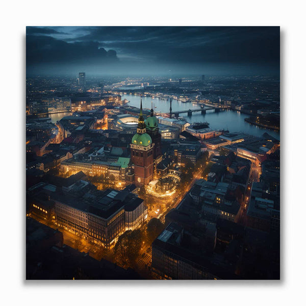 Malen nach Zahlen - Hamburg von Oben