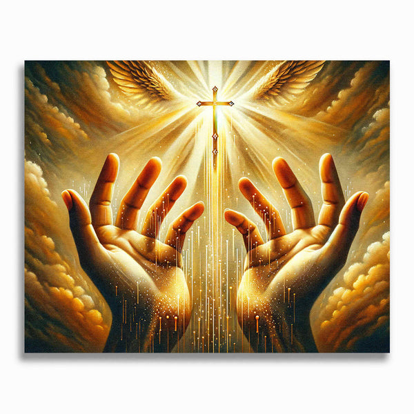 Malen nach Zahlen - Hände zum Himmel