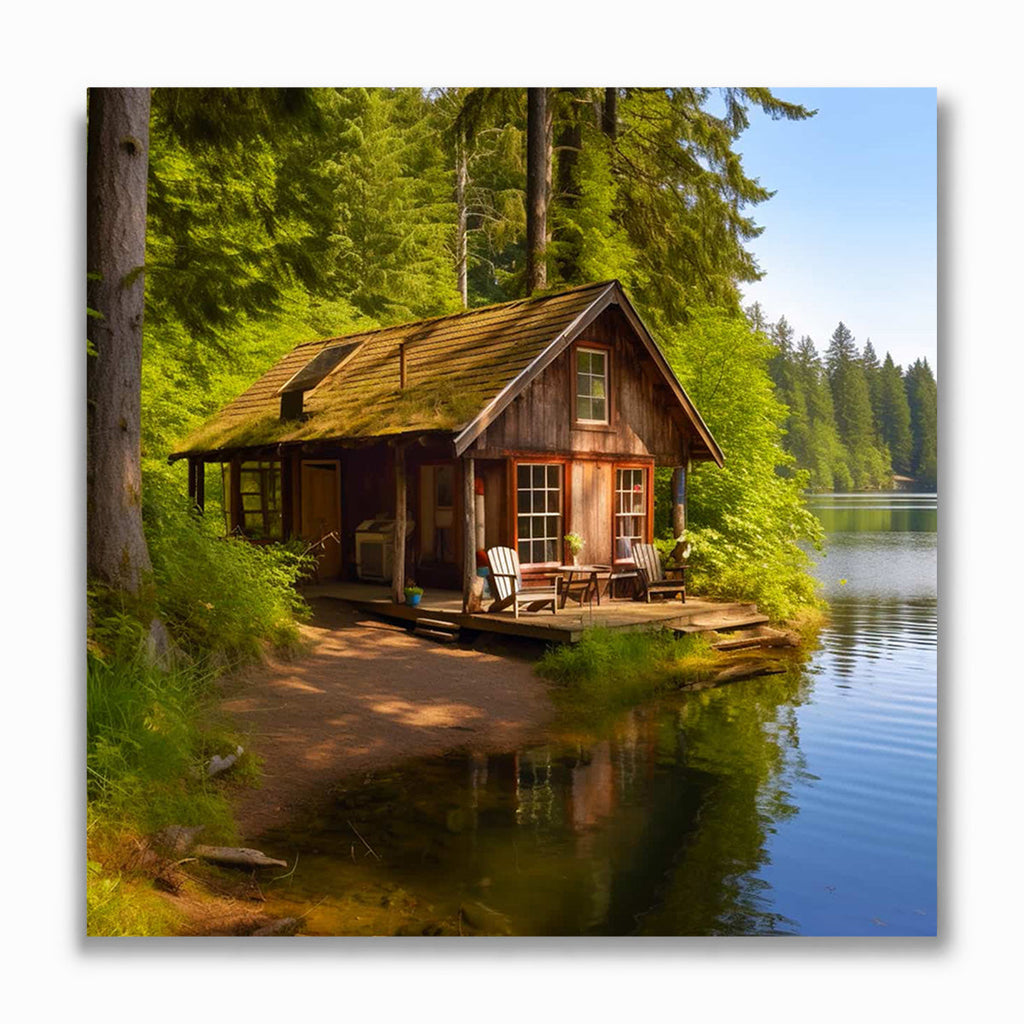 Malen nach Zahlen - Haus am Seeufer