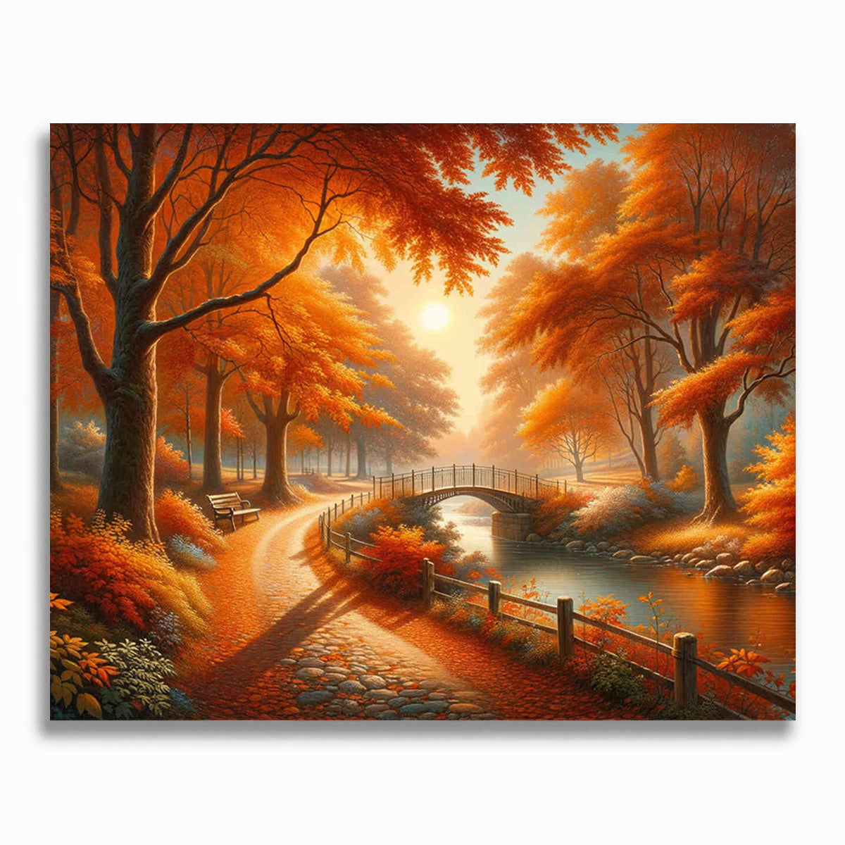 Malen nach Zahlen - Herbstspaziergang, Orange