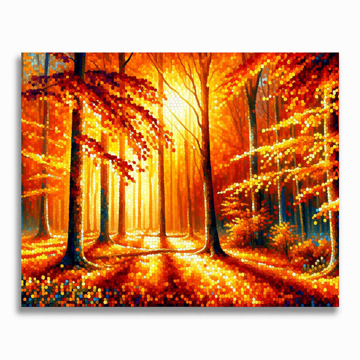 Malen nach Zahlen - Herbstwald Sonne