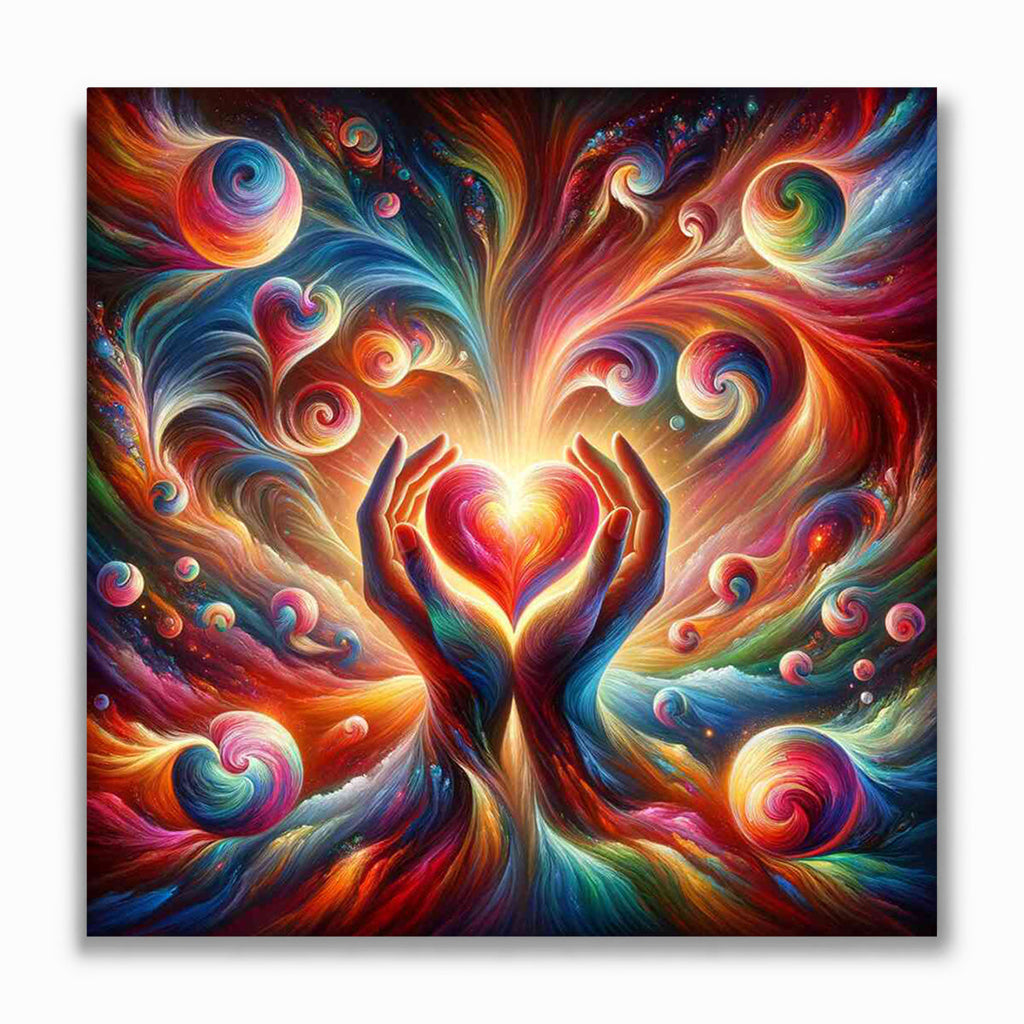 Malen nach Zahlen - Herzenstrudel der Farben