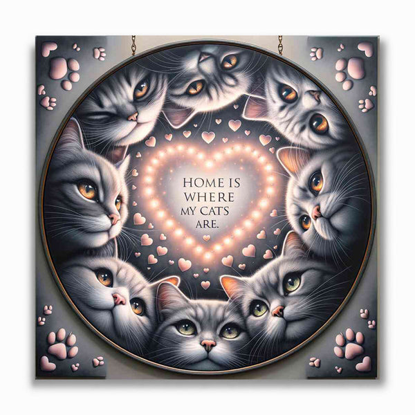 Malen nach Zahlen - Home is where my cats are