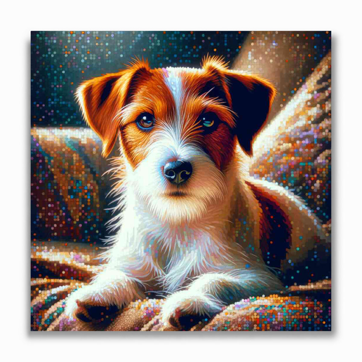 Malen nach Zahlen - Jack Russel in Braun und Weiß