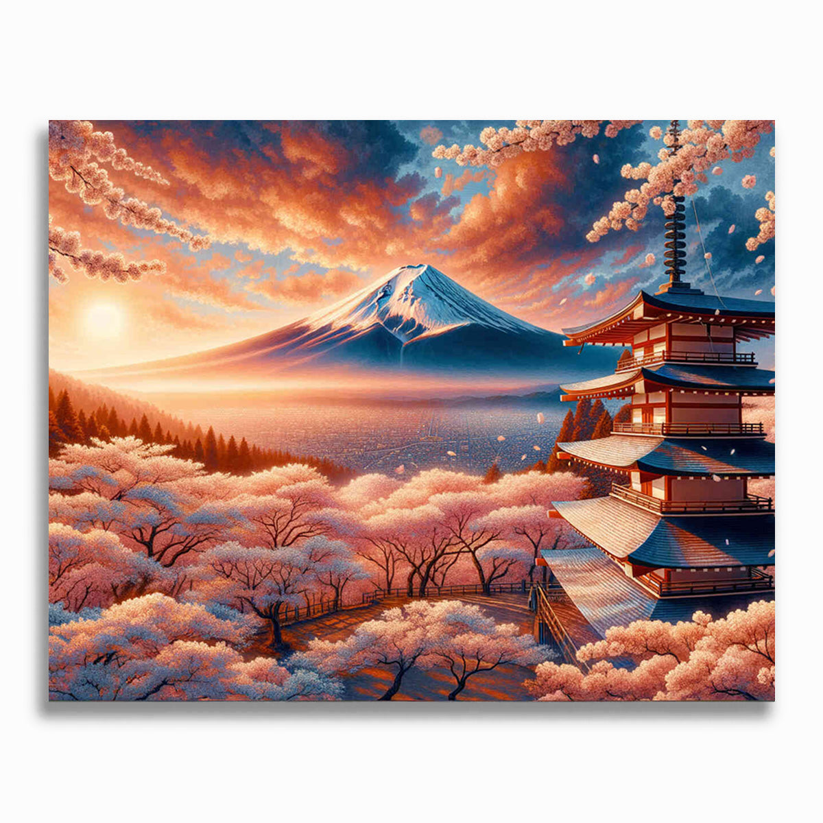 Malen nach Zahlen - Japan Mount Fuji