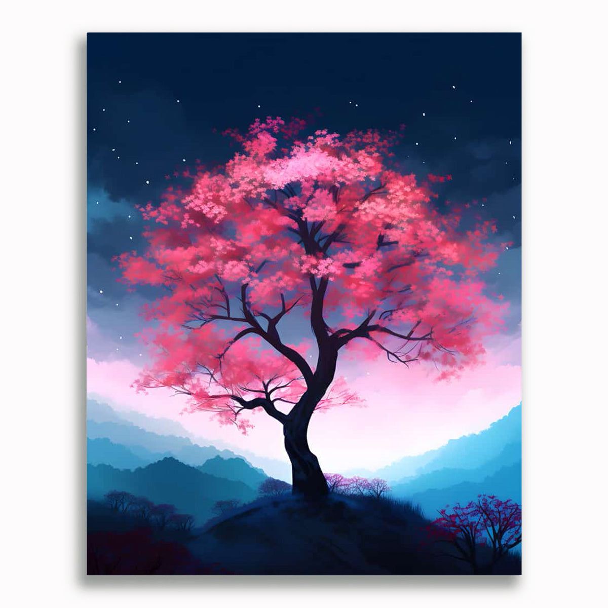 Malen nach Zahlen - Japanischer Baum