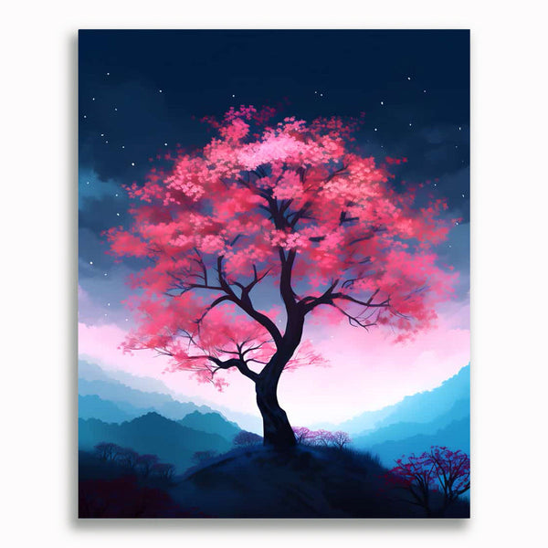 Malen nach Zahlen - Japanischer Baum