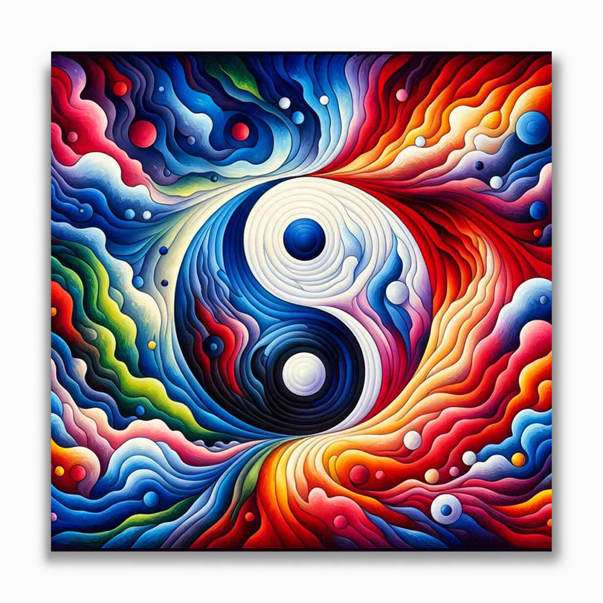 Malen nach Zahlen - Yin und Yang abstrakt