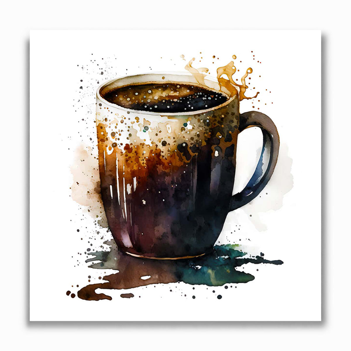 Malen nach Zahlen - Kaffeetasse vor Weiß