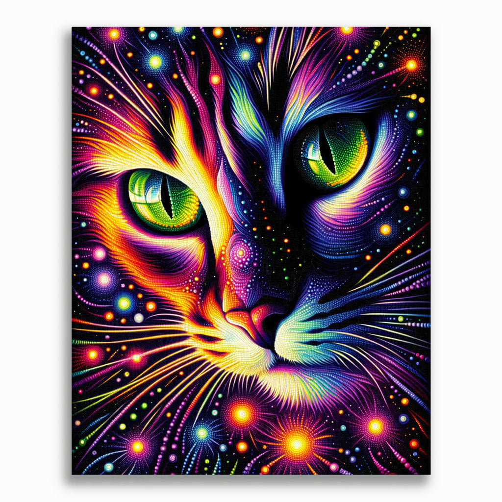 Malen nach Zahlen - Katze Grüne Augen