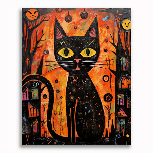 Malen nach Zahlen - Katze in Orange