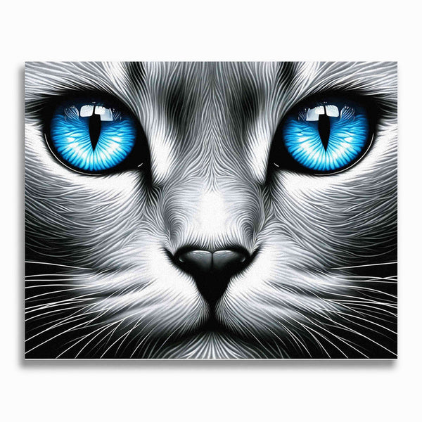 Malen nach Zahlen - Katze mit blauen Augen