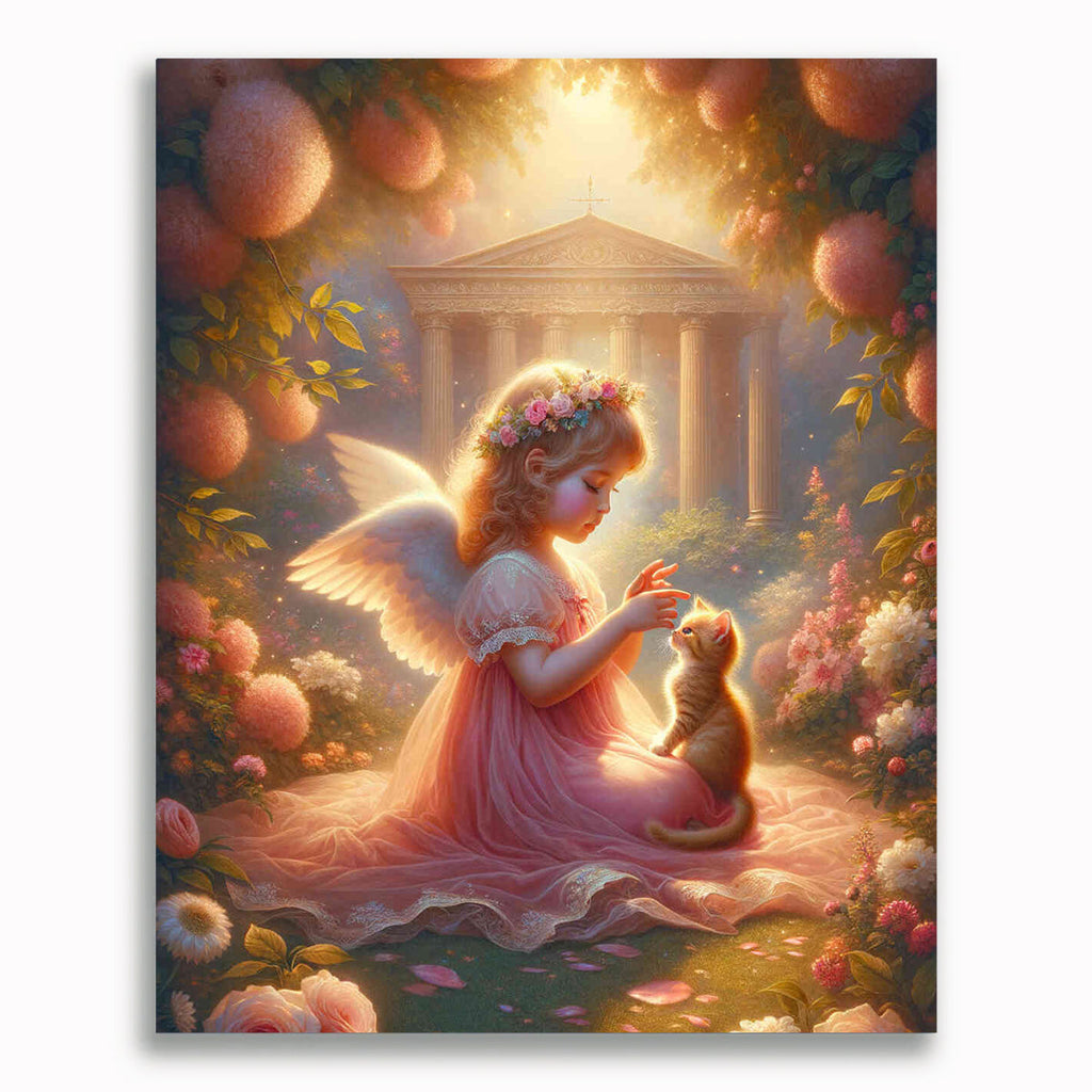 Malen nach Zahlen - Katzen Engelchen