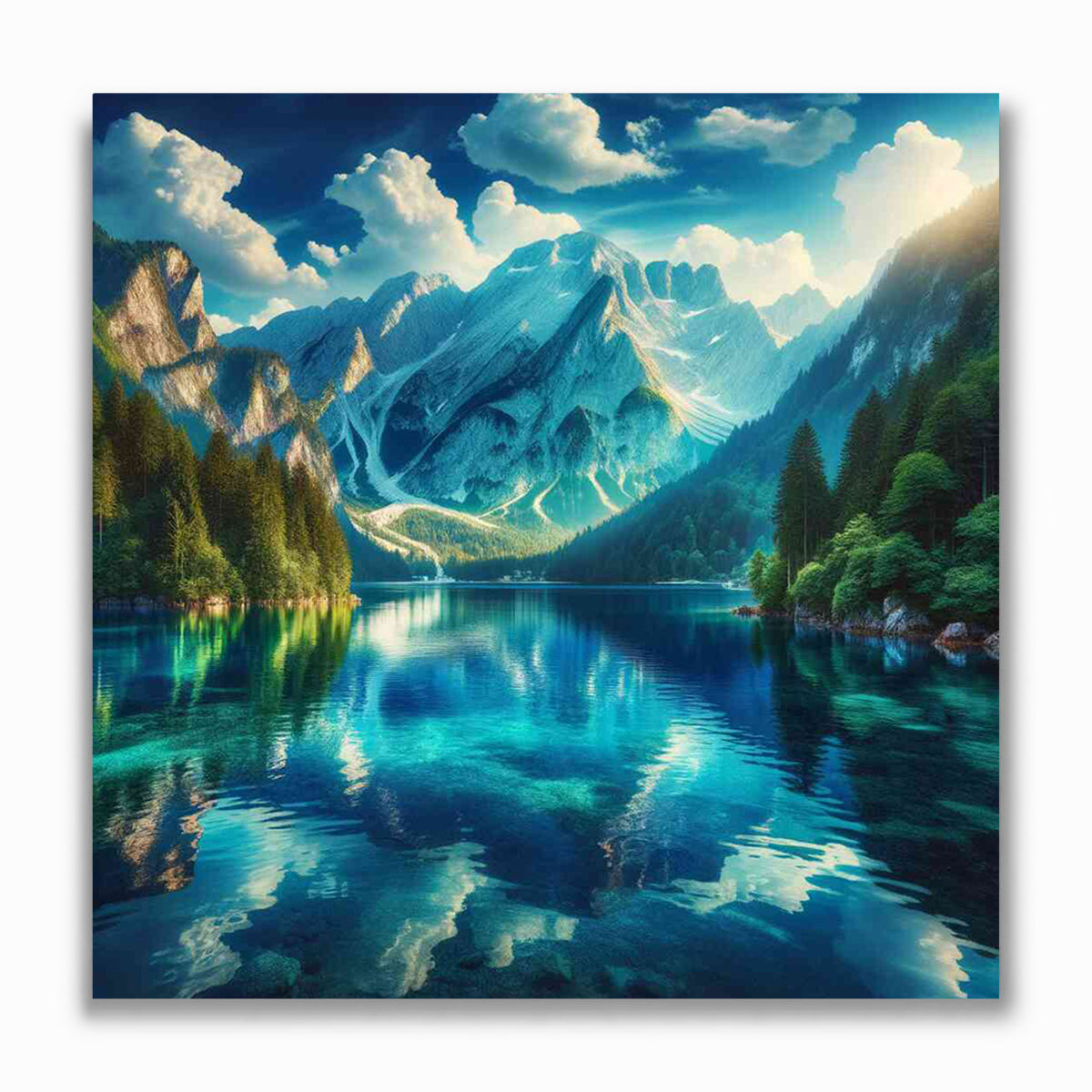 Malen nach Zahlen - Klarer Gebirgssee