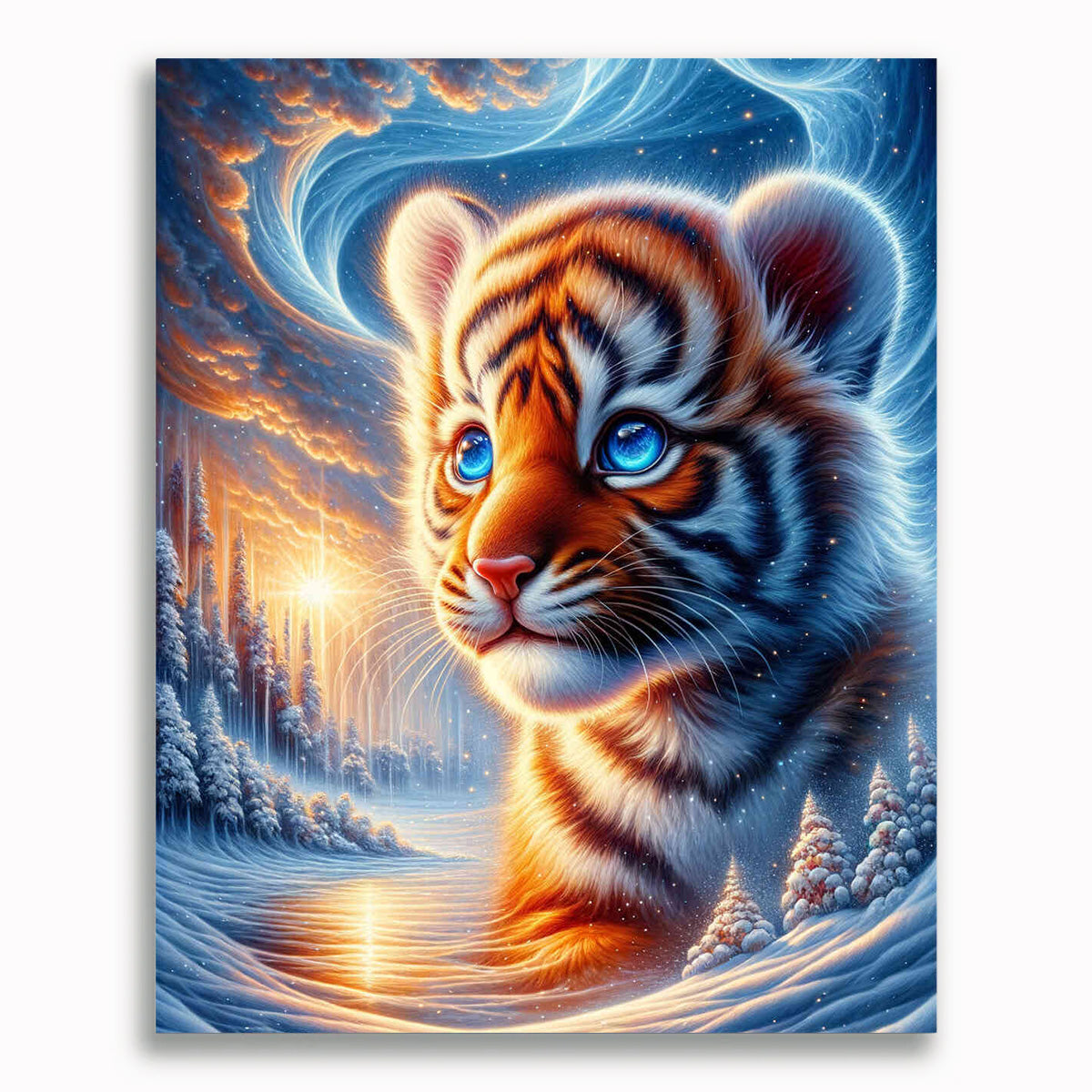 Malen nach Zahlen - Kleiner Tiger