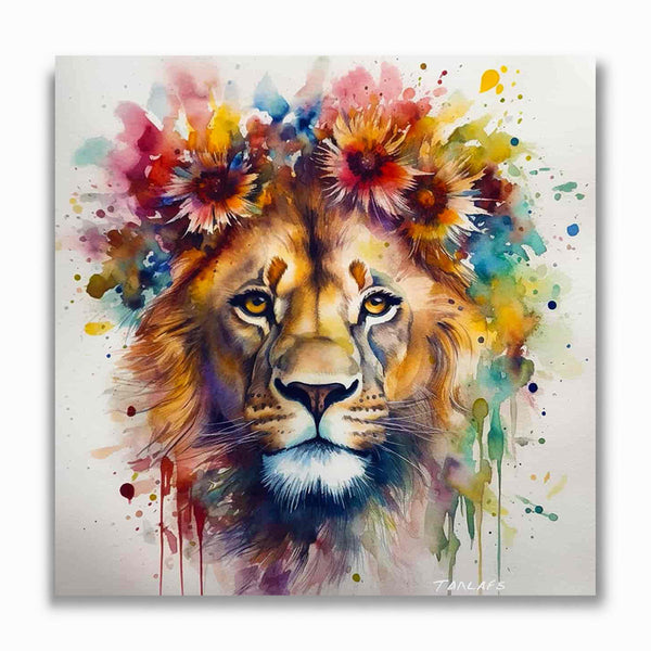 Malen nach Zahlen - König der Tiere, abstrakt