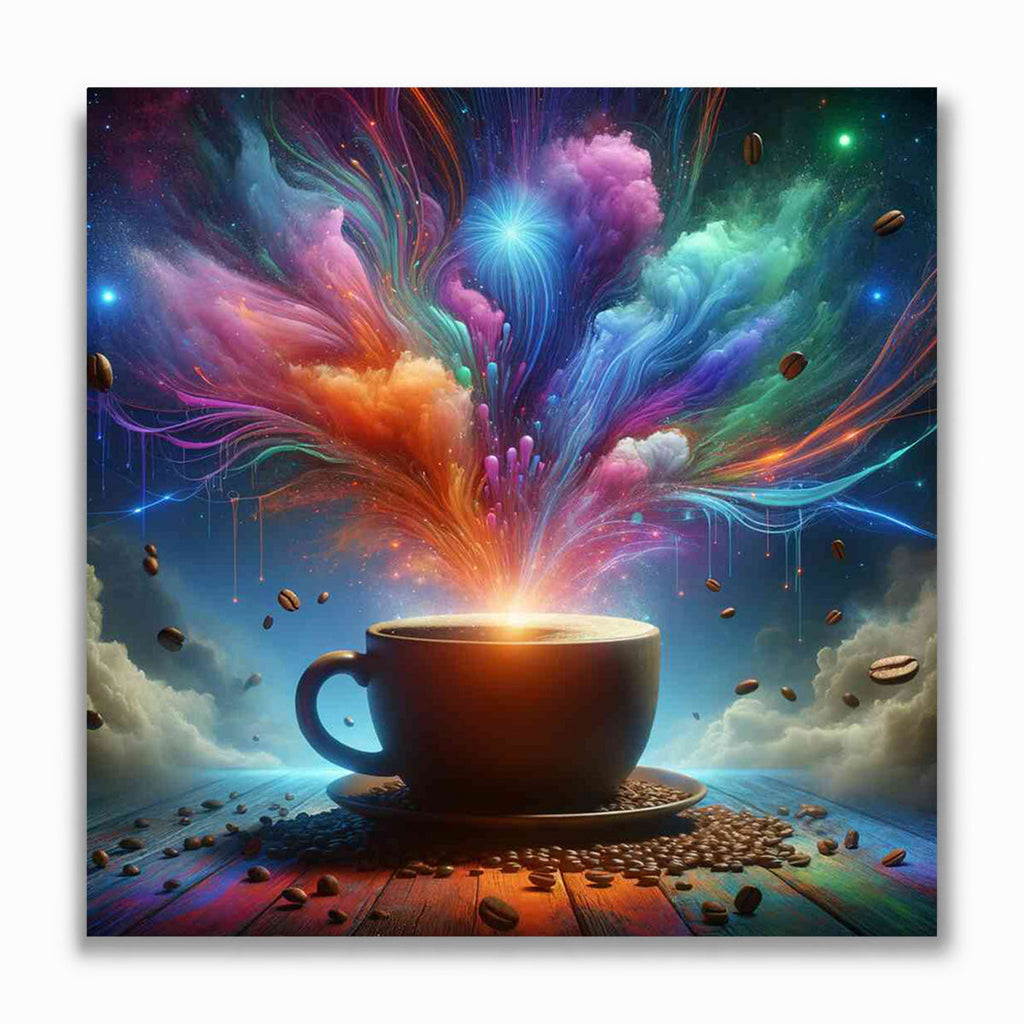 Malen nach Zahlen - Kosmischer Kaffeegenuss