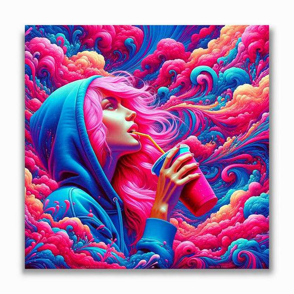 Malen nach Zahlen - Lady in Pink