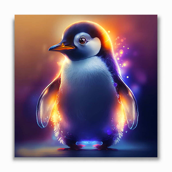 Malen nach Zahlen - Leuchtender Pinguin