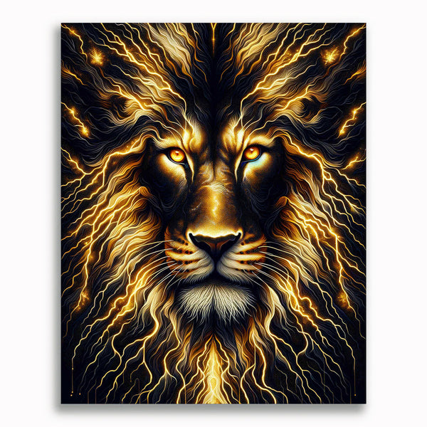 Malen nach Zahlen - Lichtschein Löwe