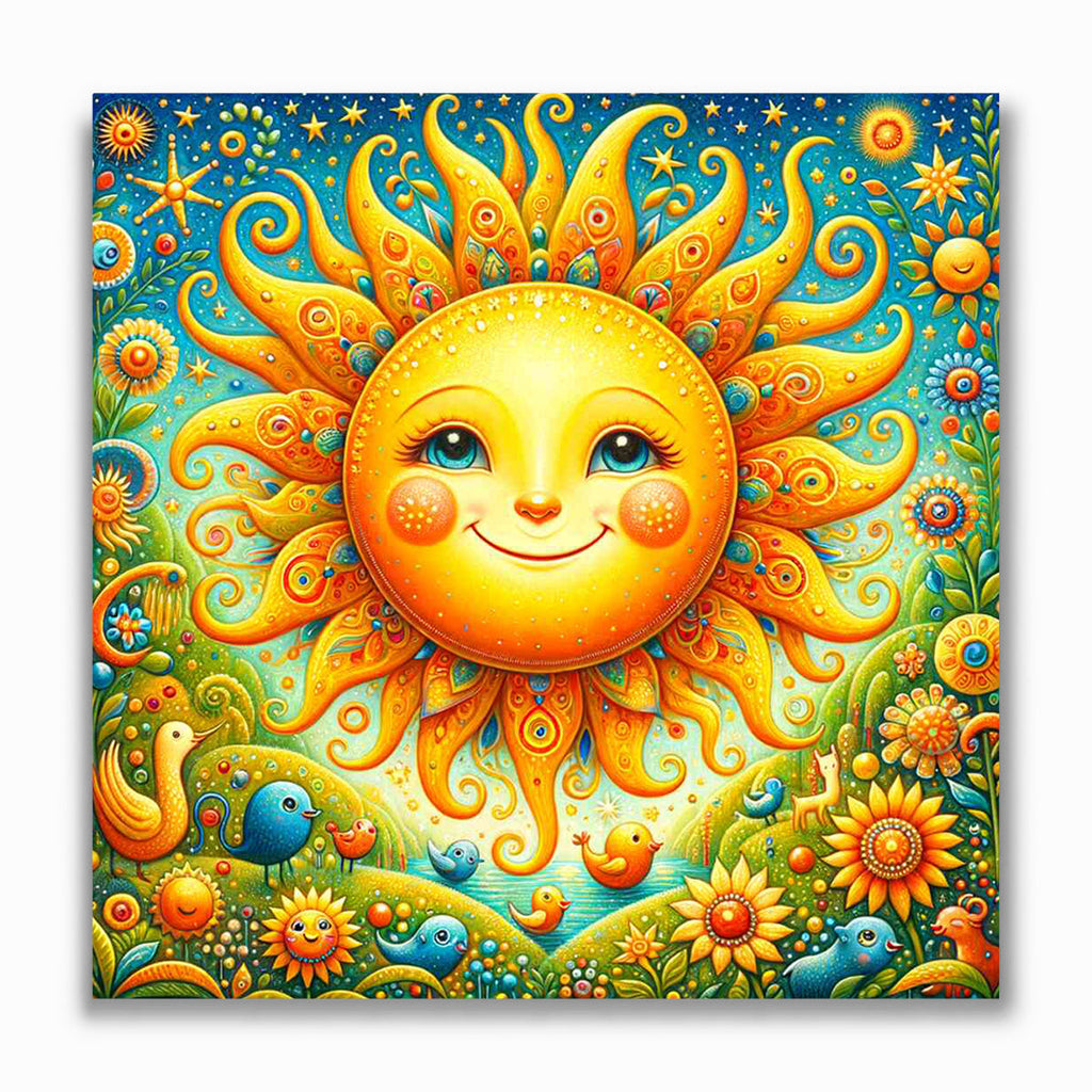 Malen nach Zahlen - Liebevolle Sonne