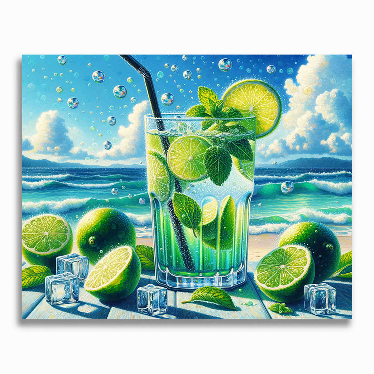 Malen nach Zahlen - Limette und Meer