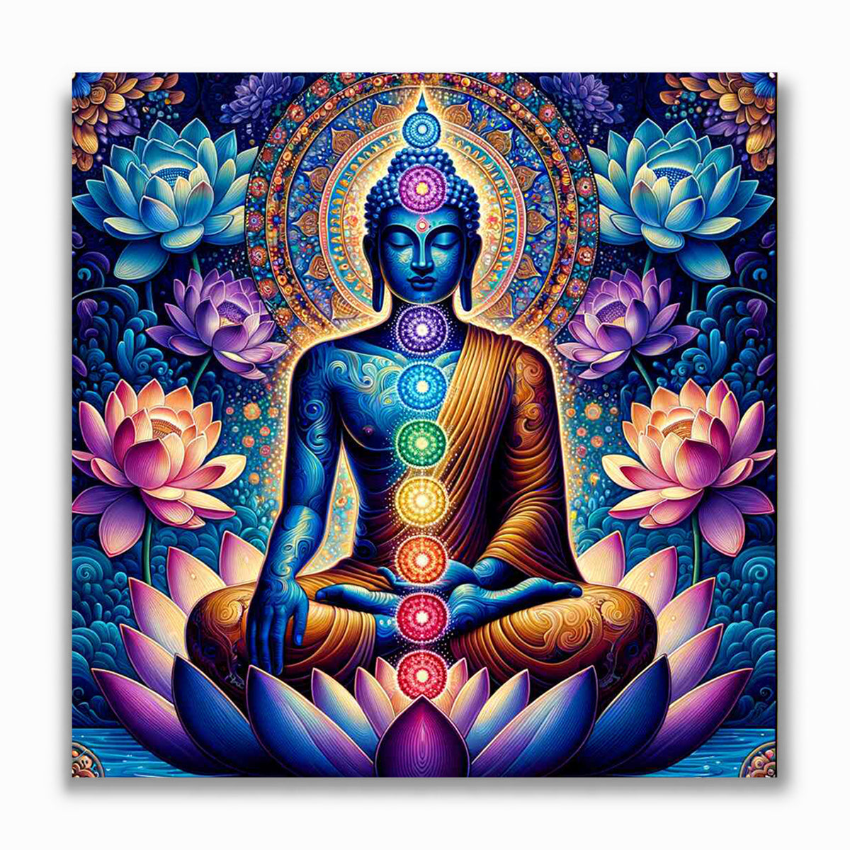 Malen nach Zahlen - Lotusblumen Buddha