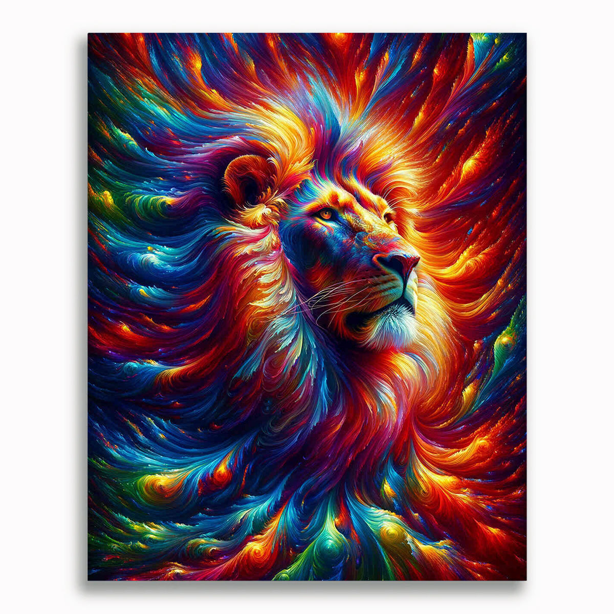 Malen nach Zahlen - Löwe Farbenspiel