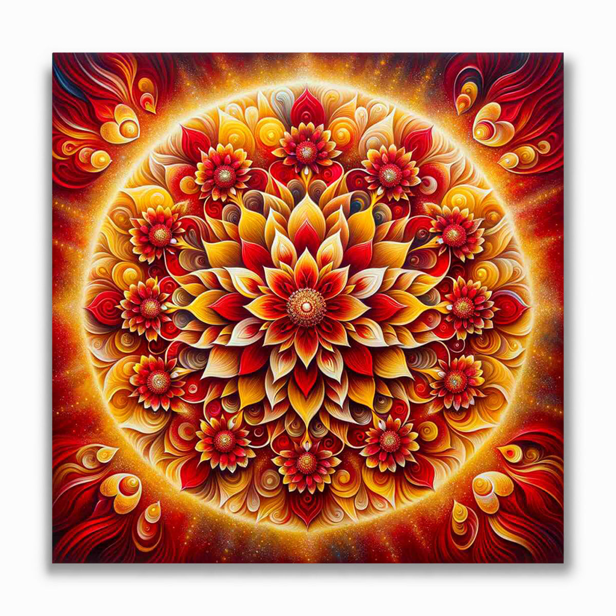 Malen nach Zahlen - Mandala rote Blume