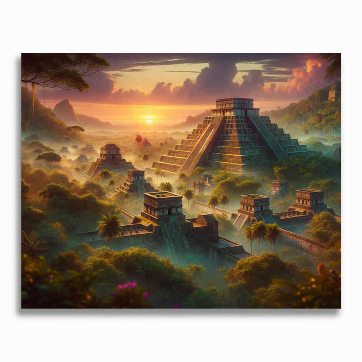 Malen nach Zahlen - Maya Stadt im Dschungel