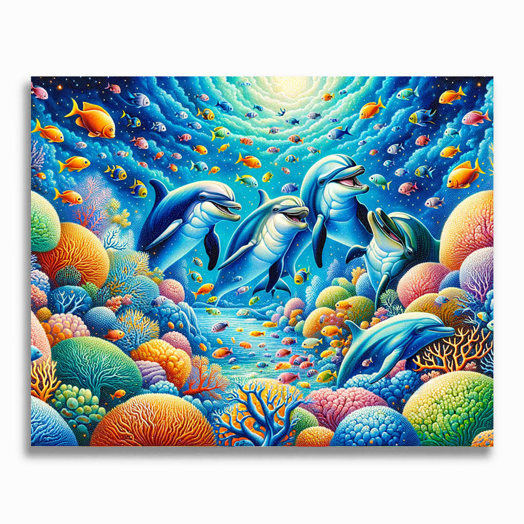 Malen nach Zahlen - Meerestierfreunde