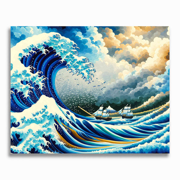 Malen nach Zahlen - Meereswelle