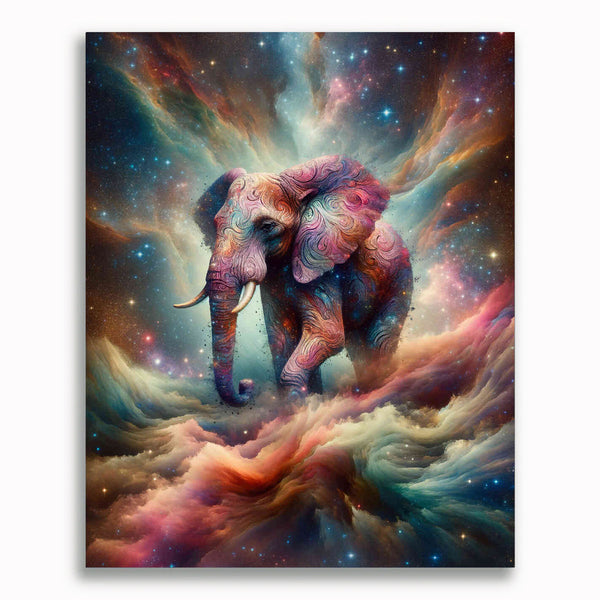 Malen nach Zahlen - Musterelefant