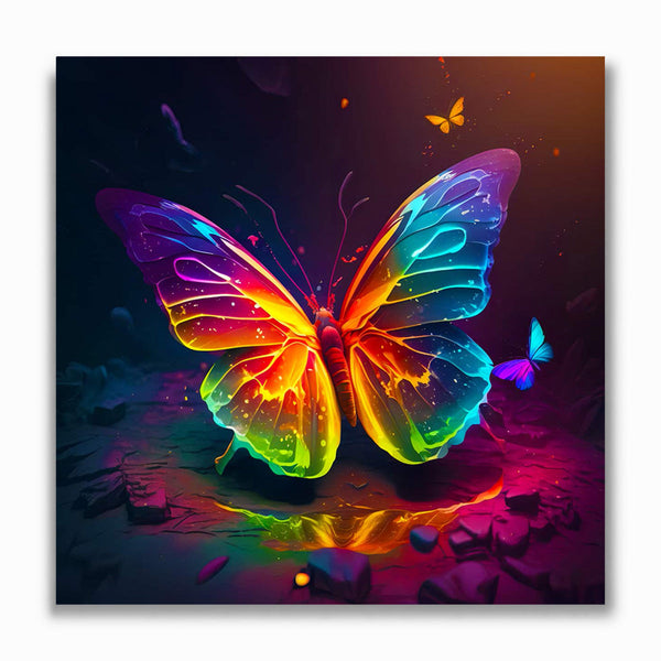 Malen nach Zahlen - Neon Schmetterling
