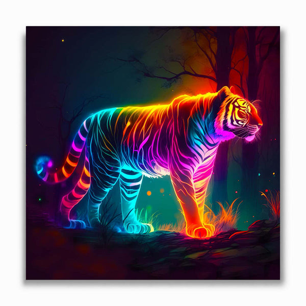 Malen nach Zahlen - Neon Tiger im Wald